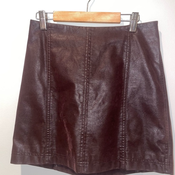 Free People Modern Femme Vegan Suede Mini Skirt - Picture 4 of 5